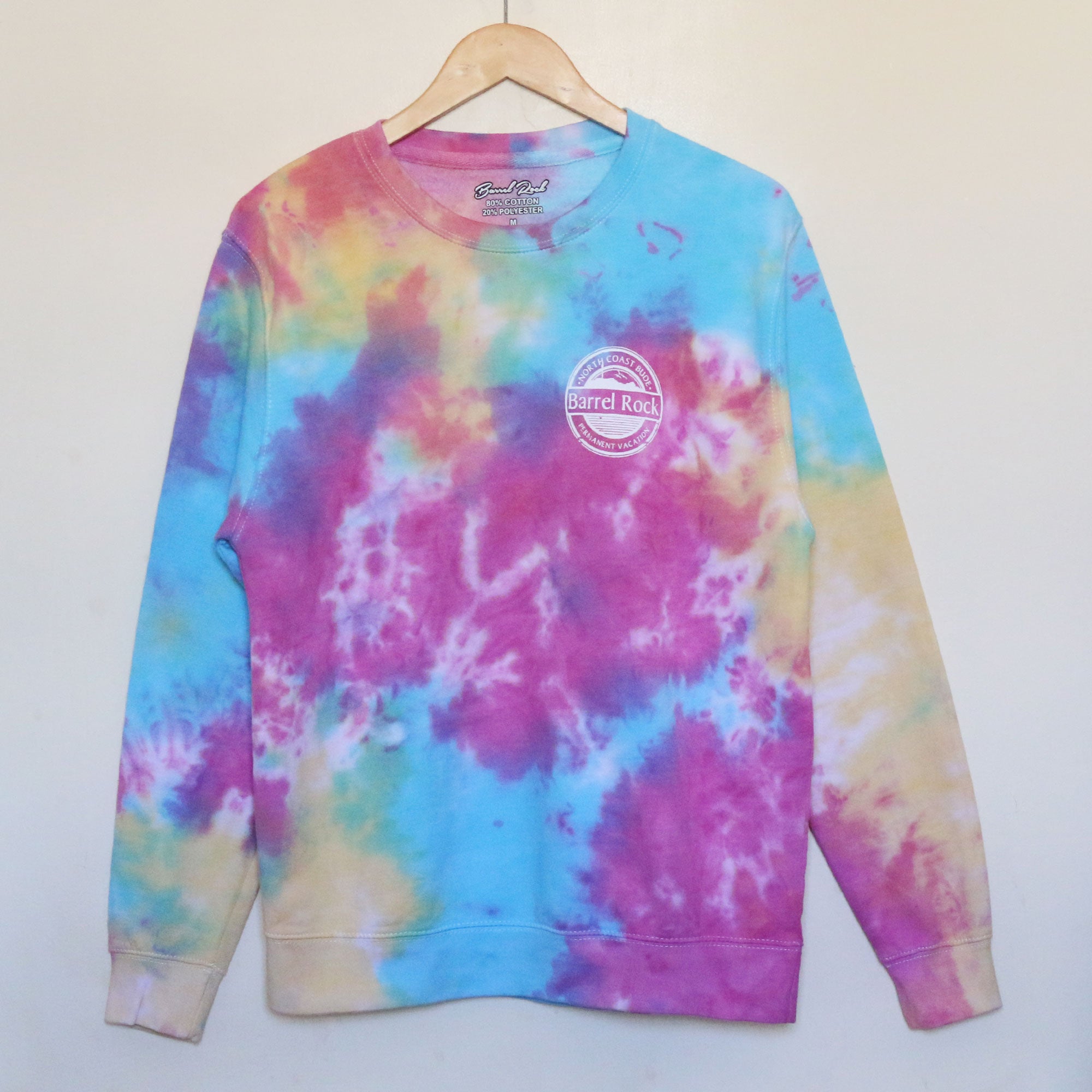 Barrel Rock &#39;Permanent Vacation&#39; Tie-Dye Crew Sweat