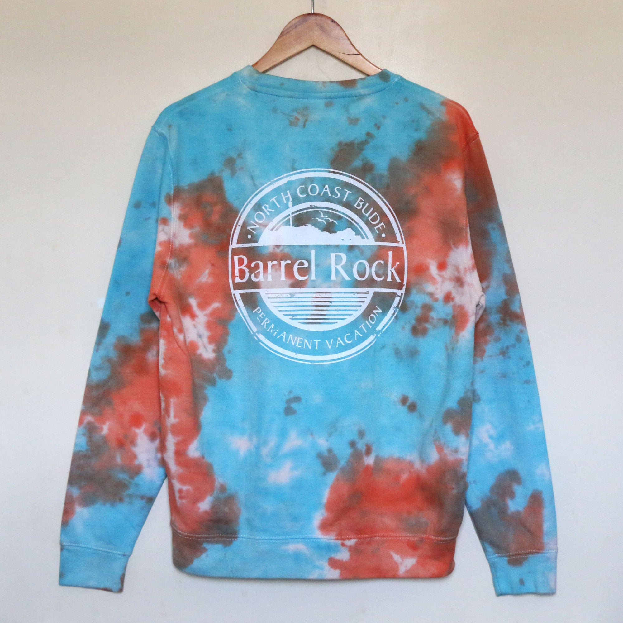 Barrel Rock &#39;Permanent Vacation&#39; Tie-Dye Crew Sweat