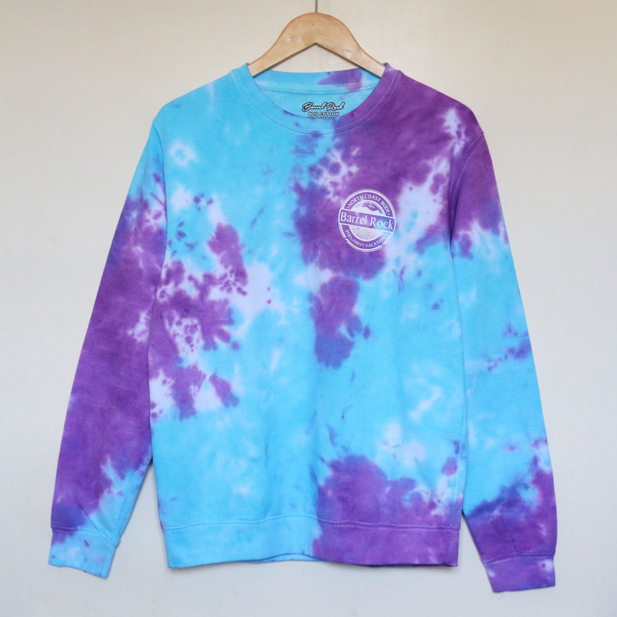 Barrel Rock &#39;Permanent Vacation&#39; Tie-Dye Crew Sweat