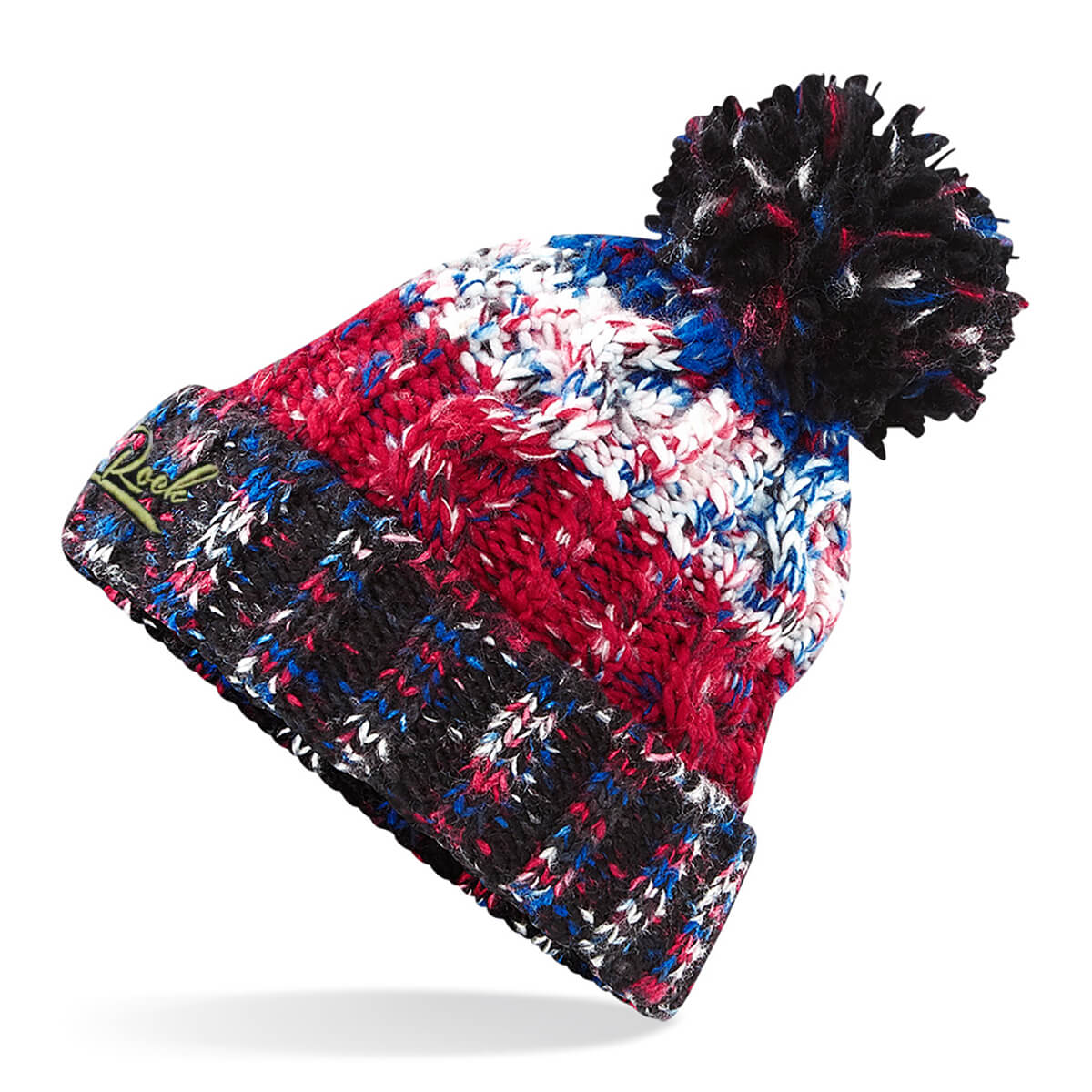 Corkscrew Embroidered Pom Pom Beanie