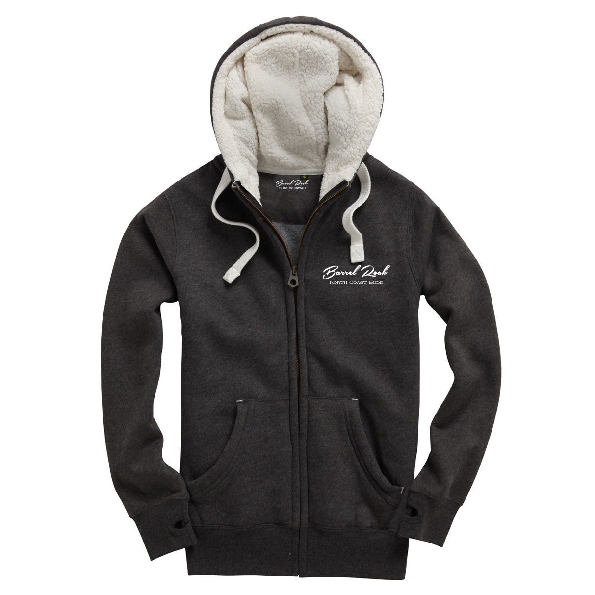 Barrel Rock &#39;Script&#39; Sherpa Fleece Zip-Up Hoody