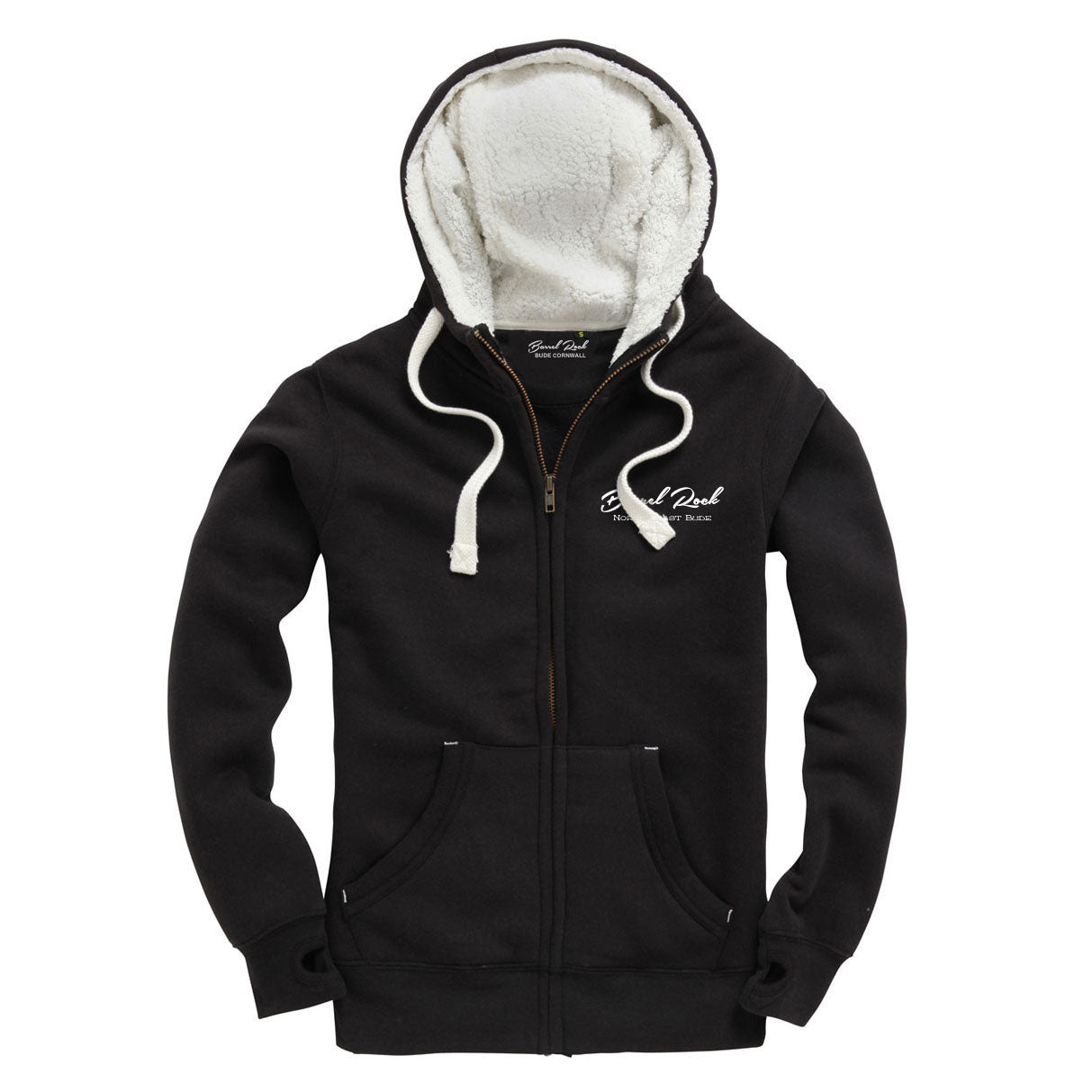 Barrel Rock 'Script' Sherpa Fleece Zip-Up Hoody