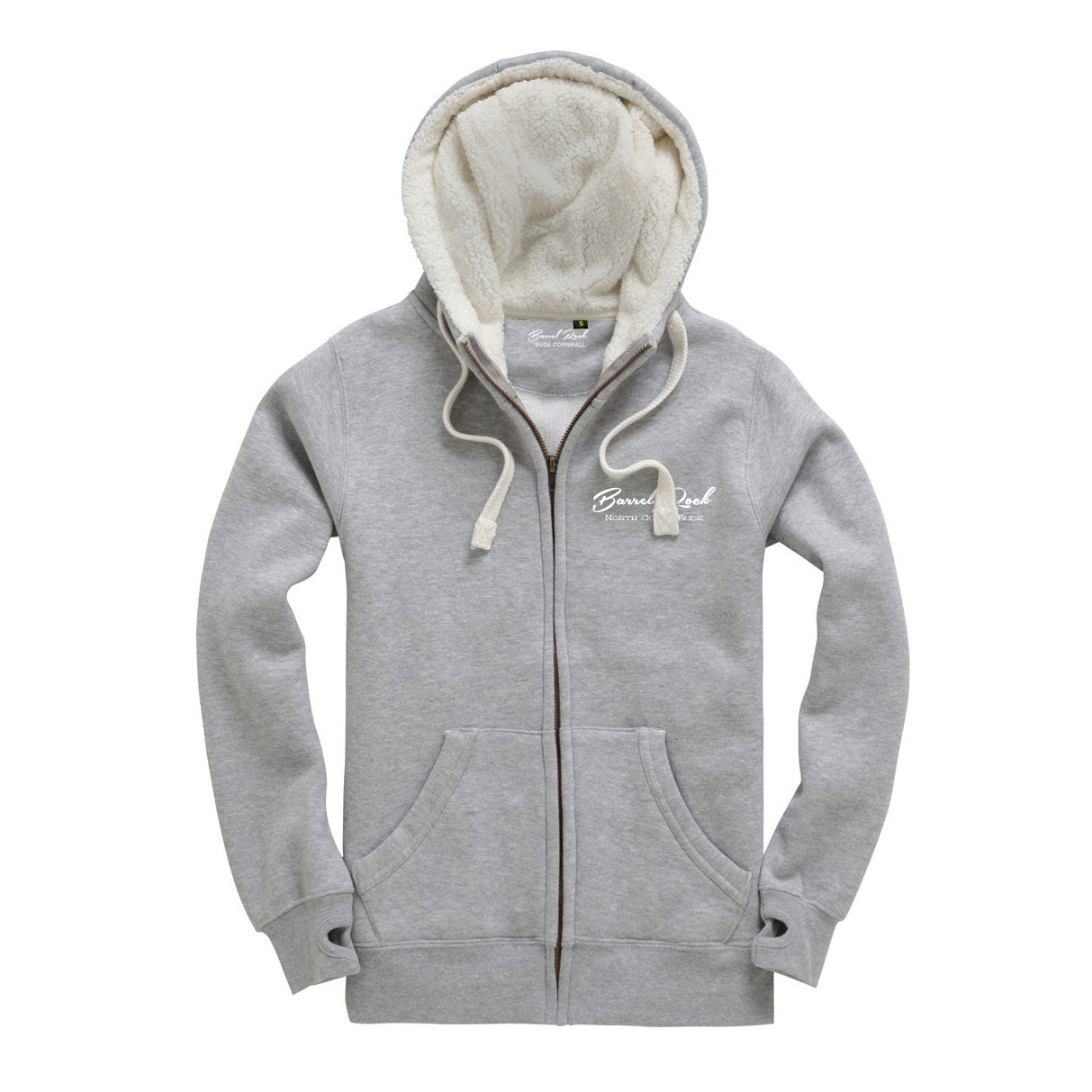 Barrel Rock 'Script' Sherpa Fleece Zip-Up Hoody