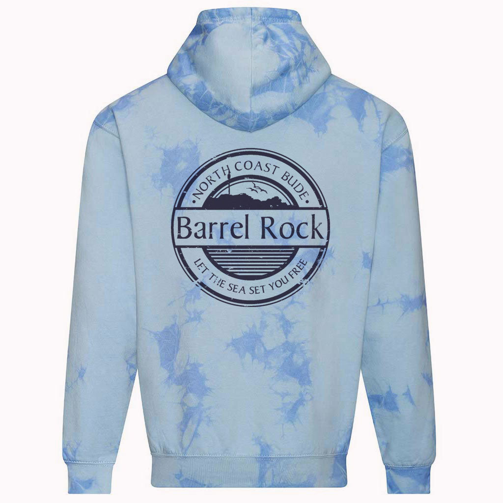Barrel Rock &#39;Let The Sea Set You Free&#39; Tye-Die Pop-Over Hoody