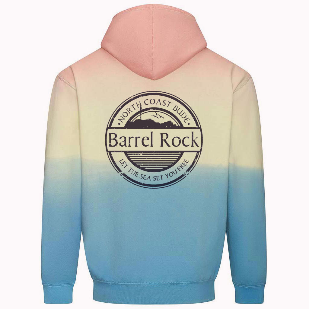 Barrel Rock &#39;Let The Sea Set You Free&#39; Tye-Die Pop-Over Hoody