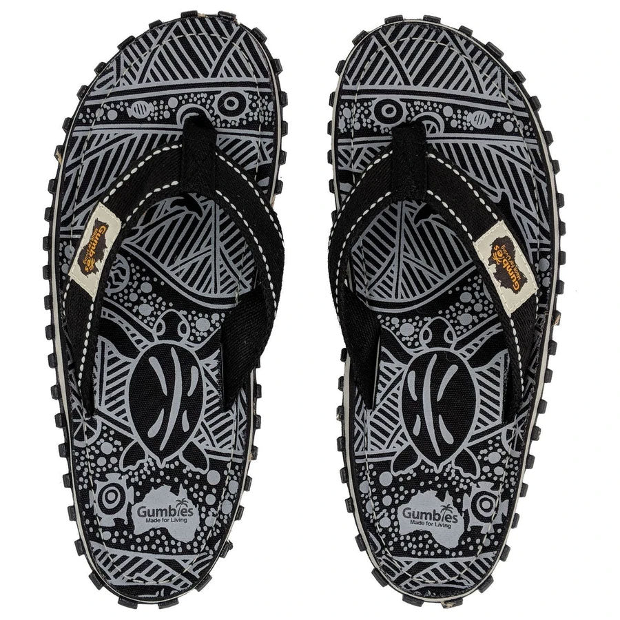 Gumbies Islander Flip-Flops - Black Signature
