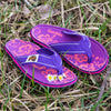 Gumbies Islander Flip-Flops - Purple Hibiscus