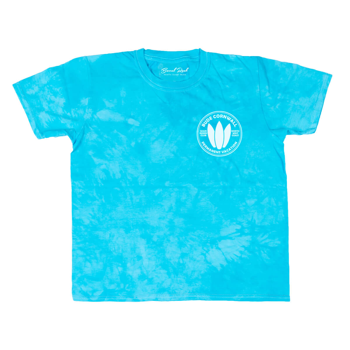 Barrel Rock 'Wave Riders' Scrunch-Dye Kids Tee - Paradise Blue