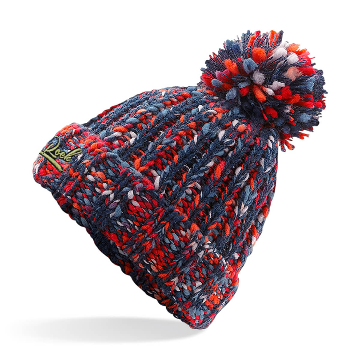 Twister Embroidered Pom Pom Beanie