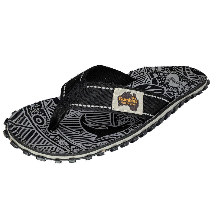 Gumbies Islander Flip-Flops - Black Signature