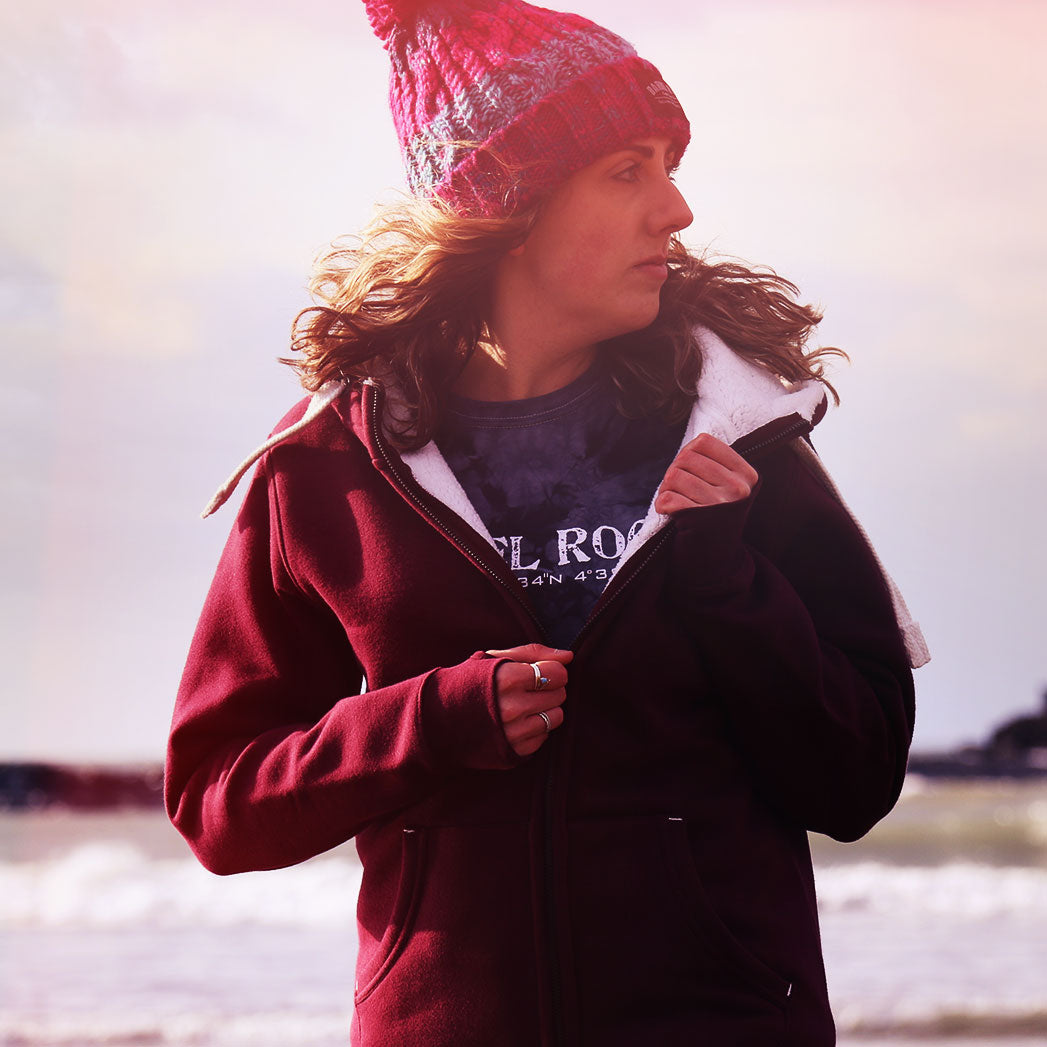 Barrel Rock &#39;Script&#39; Sherpa Fleece Zip-Up Hoody