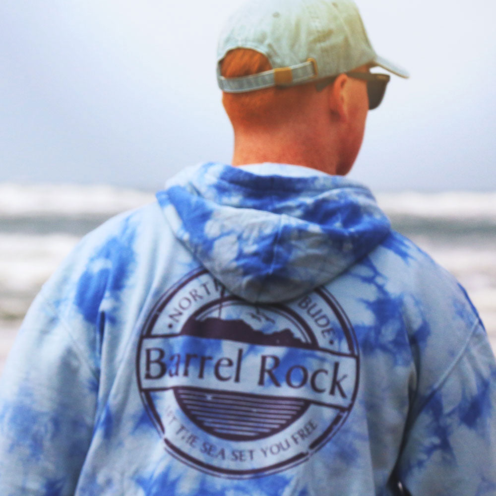 Barrel Rock &#39;Let The Sea Set You Free&#39; Tye-Die Pop-Over Hoody