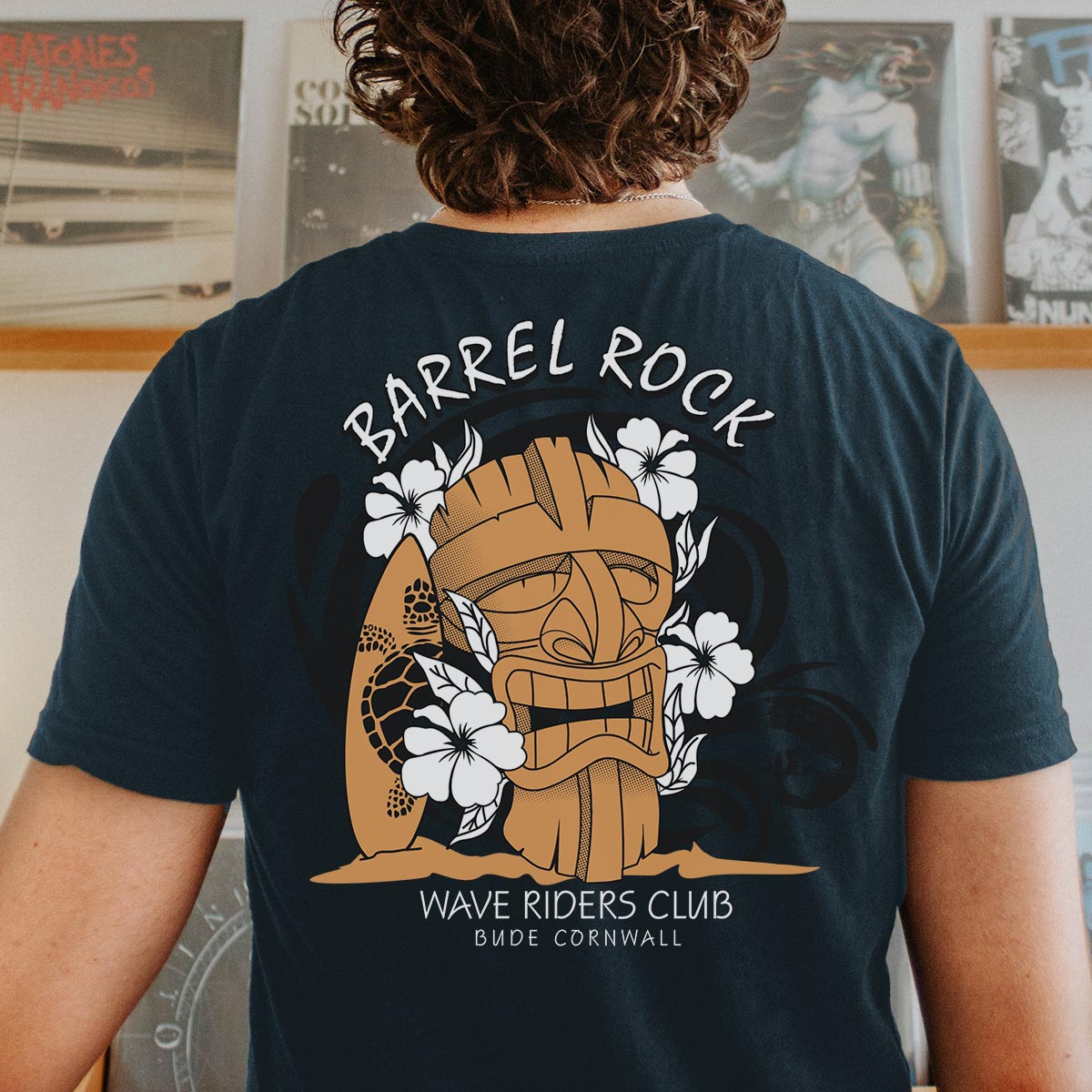 Barrel Rock 'Tiki' Short-Sleeved T-Shirt - Midnight